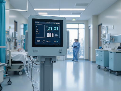 医疗设备应用场景，医疗传感器监测系统，医院设备管理平台，精密医疗器械，医疗科技环境